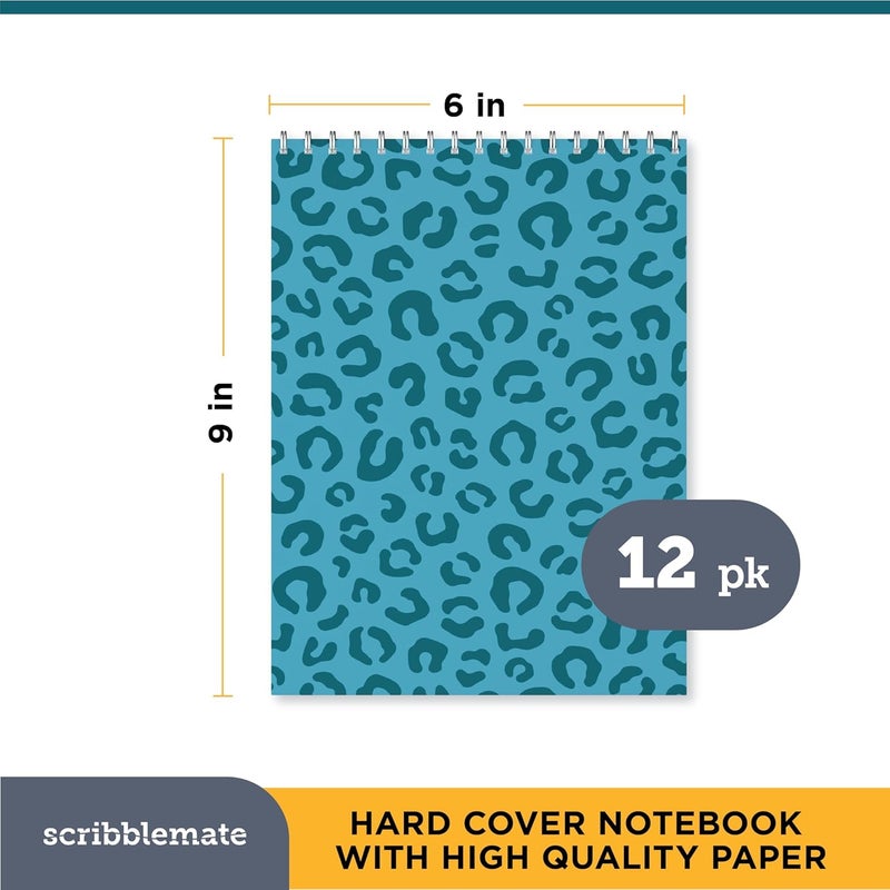 ScribbleMate Steno Pads Spiral 6x9 Assorted Colors Notebooks for Work, 80 Sheets Top Spiral Notepad Stenographer Steno Books (6 Pack, Bold Colors) - Image 4